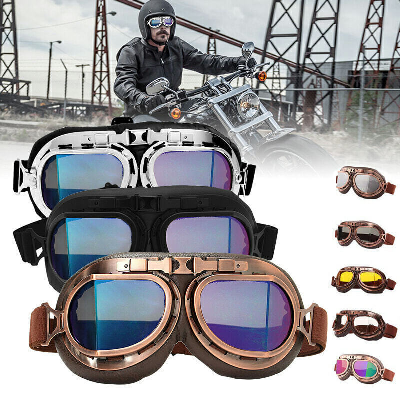 Retro Vintage Motorcycle Racing Goggles Motocross ATV Dirt Bike Off-road Eyewear