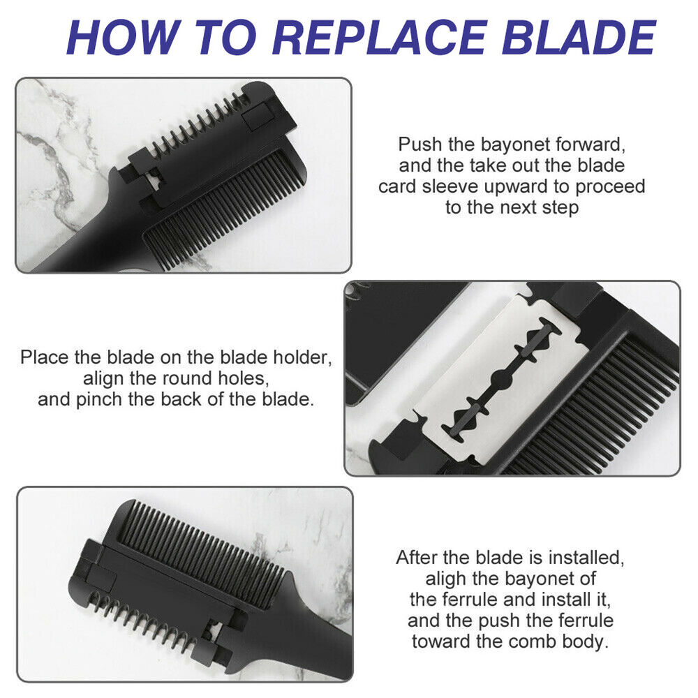 Professional Hairdressers Razor Comb Razor DIY Hair Cutting Thinning Trimmer