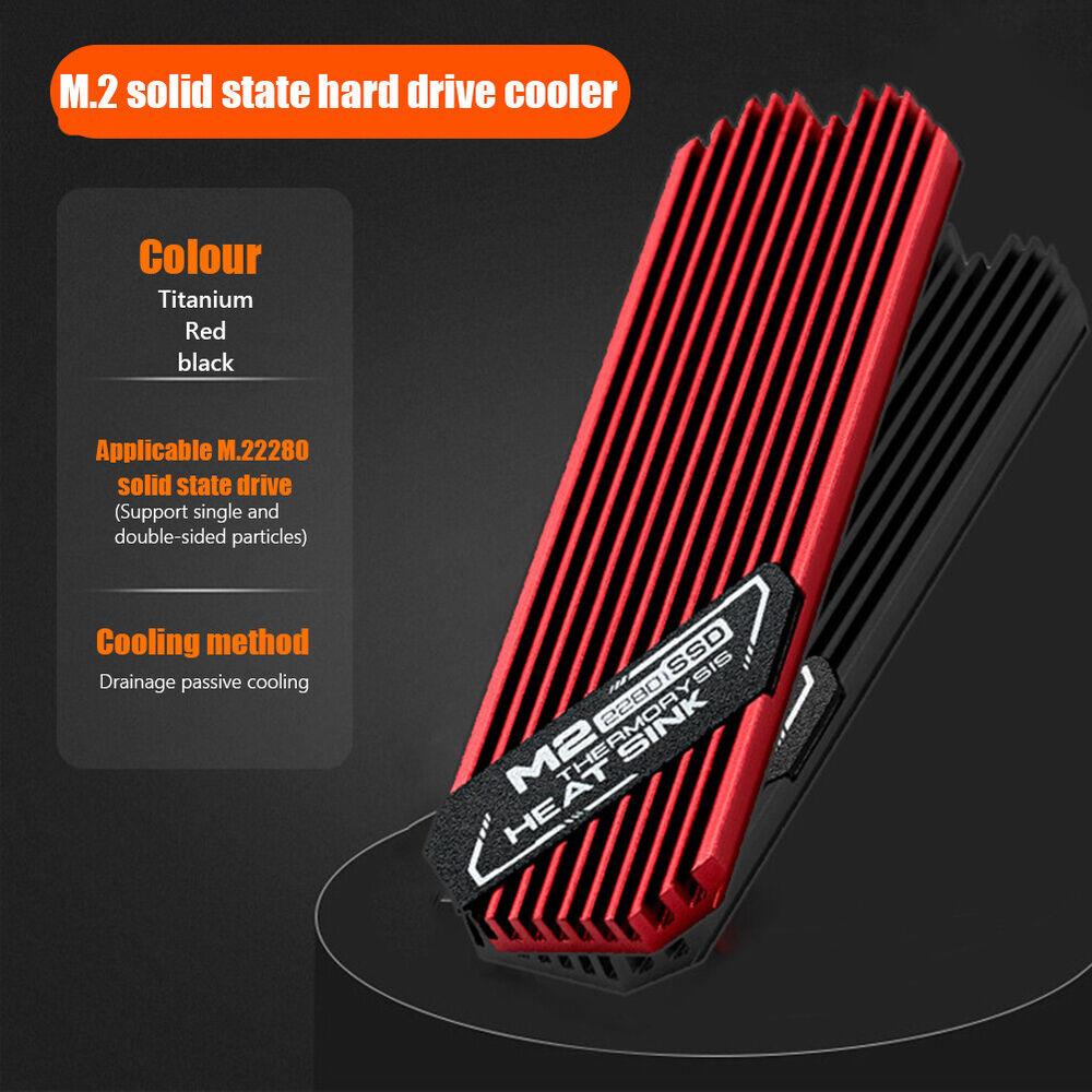 Ultra-thin M.2 Solid State Hard Disk Heatsink Aluminum Alloy Cooler Cooling