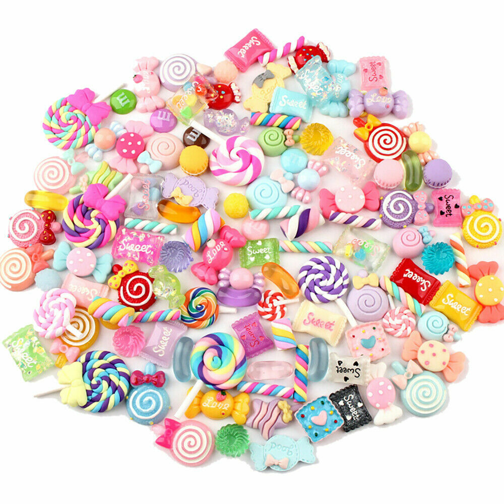 30x Candy Colorful Cute Bead Resin Charms Pendant DIY Handmade Jewelry Making