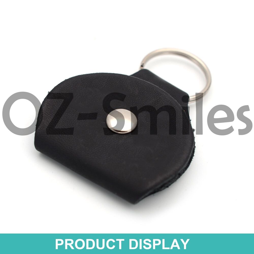 Guitar Picks Holder Handy PU Leather Keychain Style Plectrums Bag Case