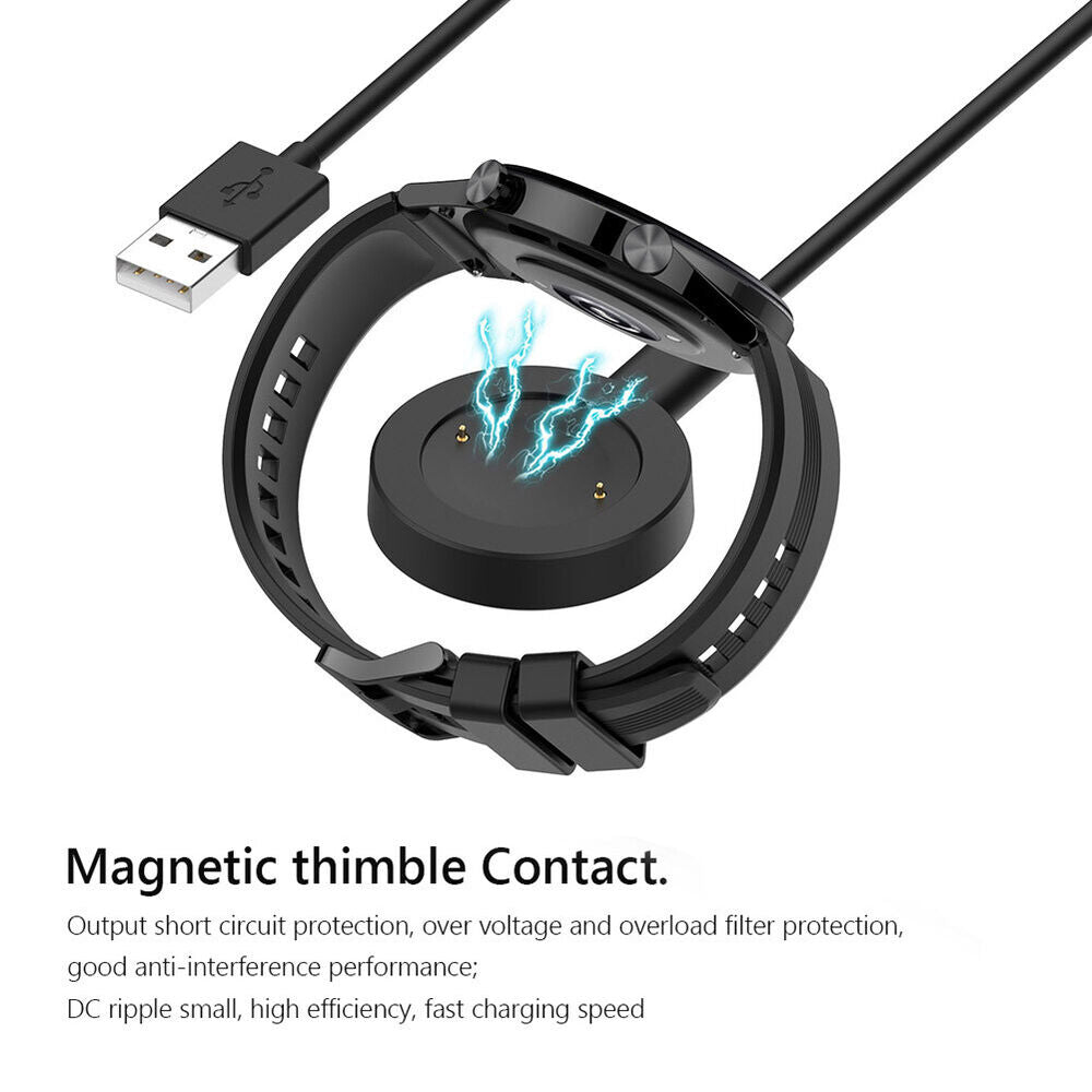 Watch Charging Cable Cradle Accessories for Watch S1 Active (Black)