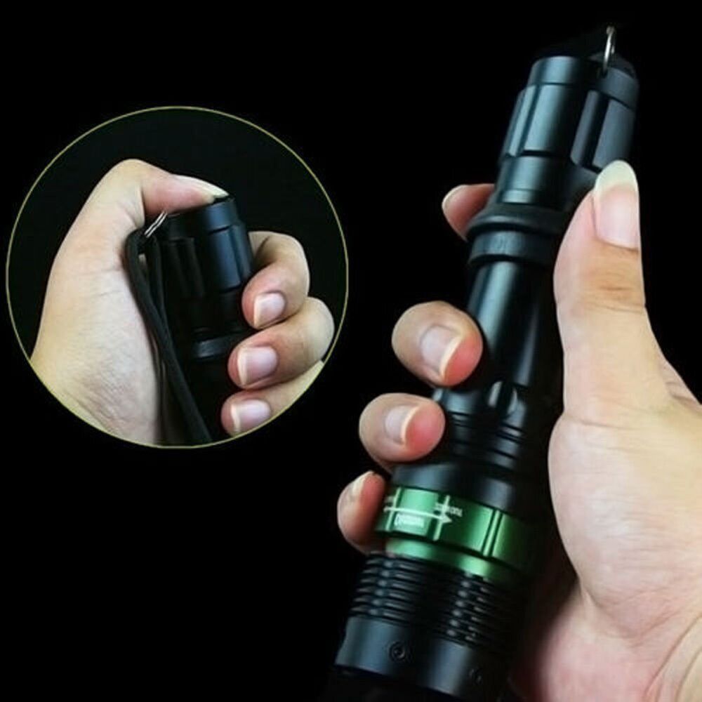 Q5 Tactical Military LED Flashlight Torch Zoom able 3 Mode AAA Lamp Torch Black