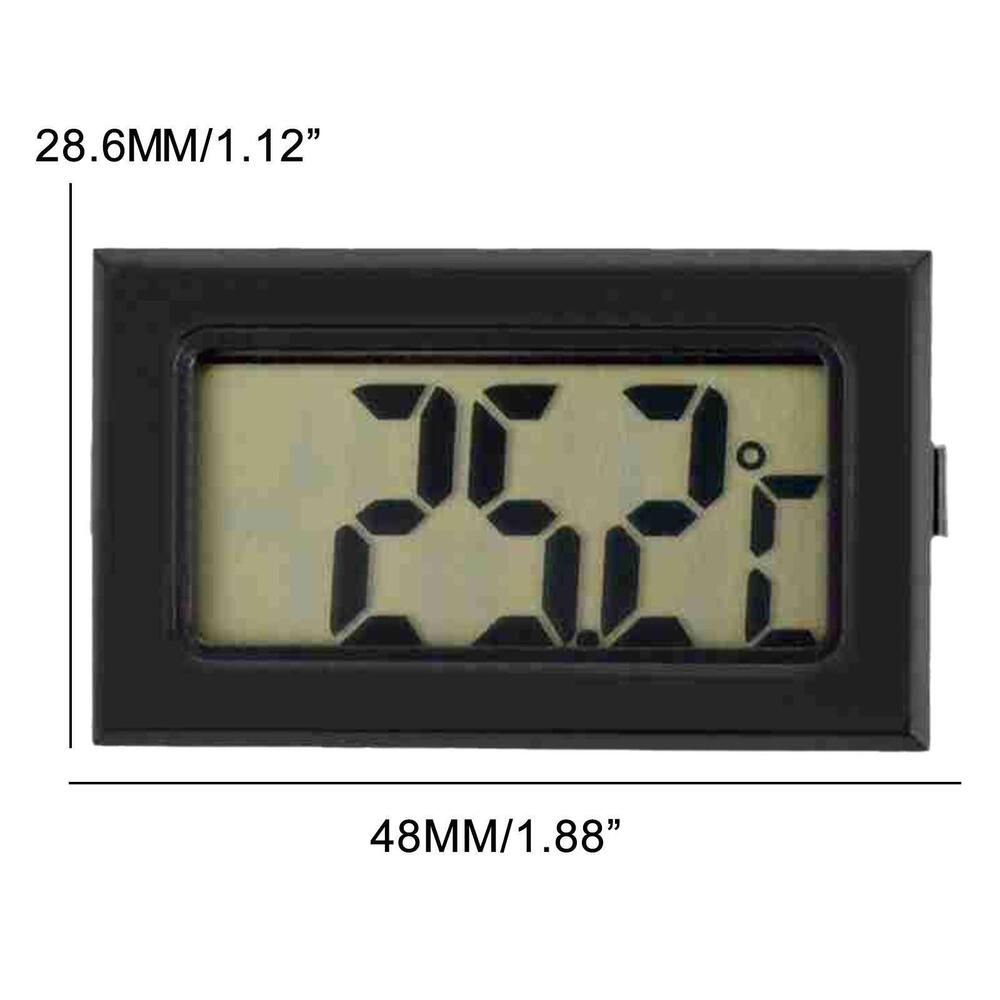 Mini Black Embedded LED Digital Thermometers Temperatures Coolings