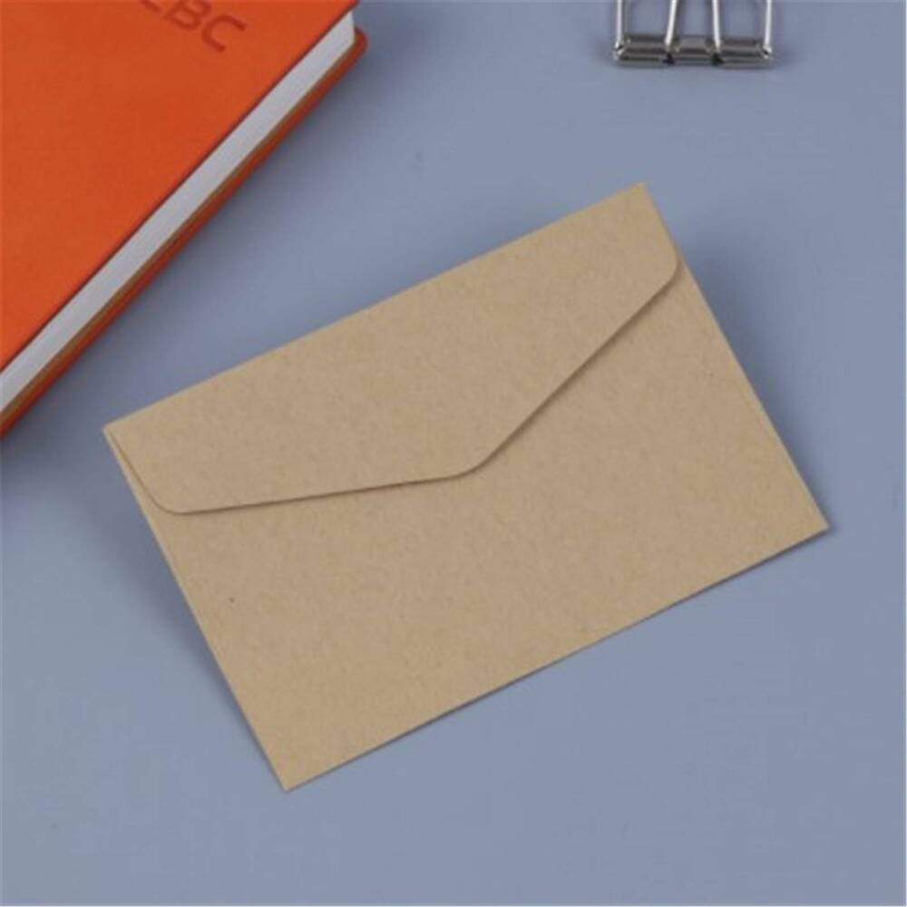 100PCS Mini Envelopes Small White Kraft Brown 82mm x 115mm Wedding RSVP Cards