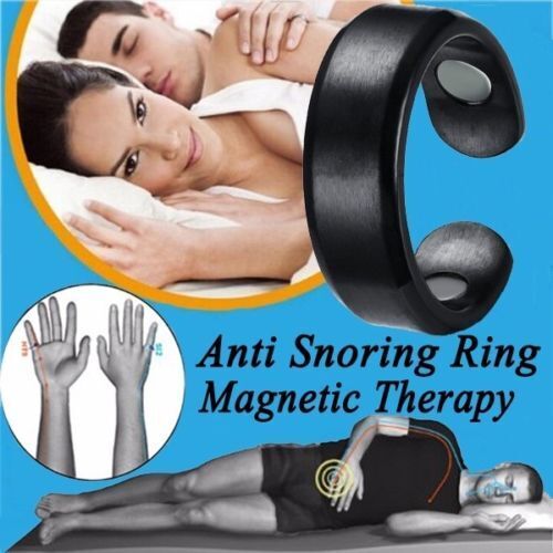 2x Anti Snore Magnetic Ring Reflexology Stop Snoring Apnea Sleeping Aid Device