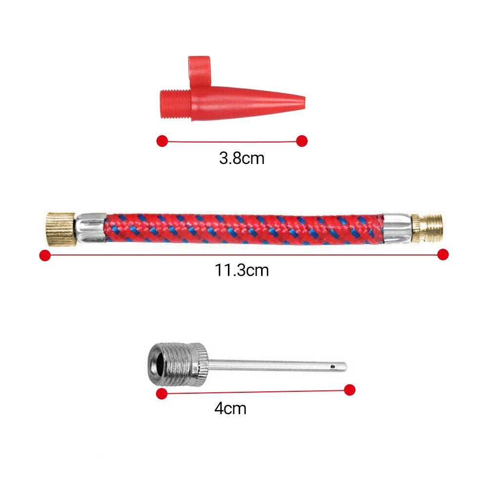 Ball Inflating Pump Needle Value Adaptor Set Sport Soccer Basketball Football