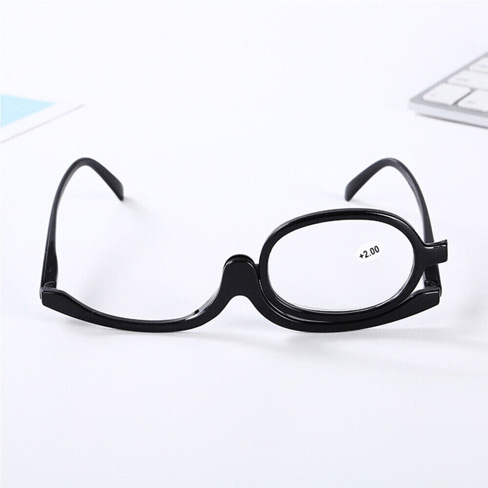 Women Eyeglasses Make-up Magnifying Glasses Foldable Reading Flip Down Glasses