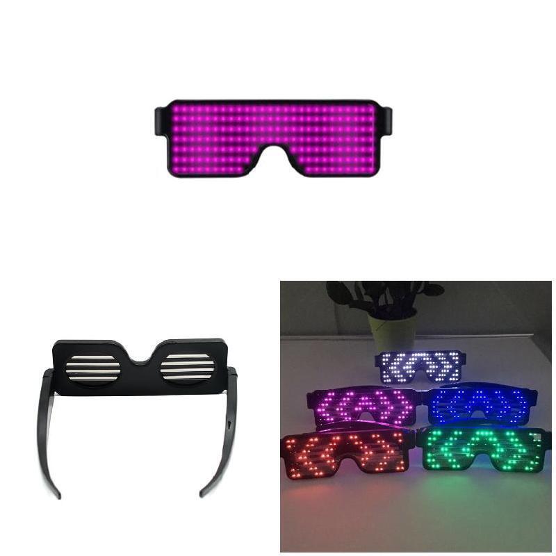 LED Light Up Flashing Neon Rave Glasses El Wire Luminous Sunglasses Party Disco