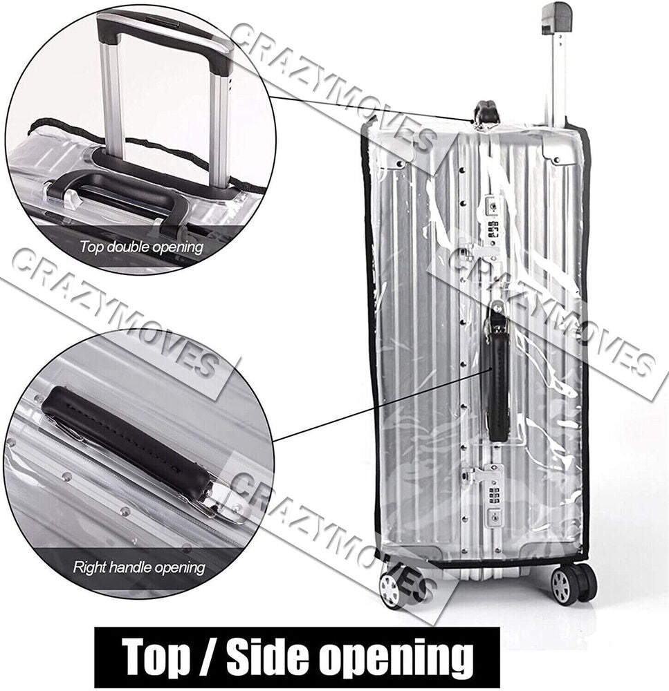 Transparent Waterproof PVC Travel Luggage Protector Suitcase Cover 20"-30"