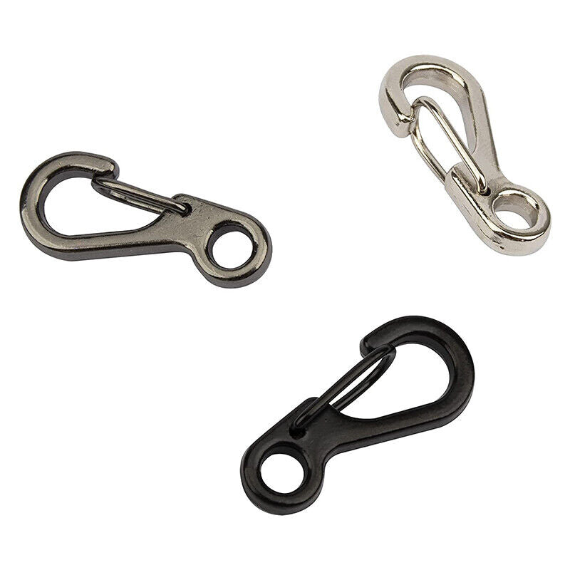 10x Mini Carabiner Alloy Key Buckle Keychain Snap Spring Clip Hook Tool DIY