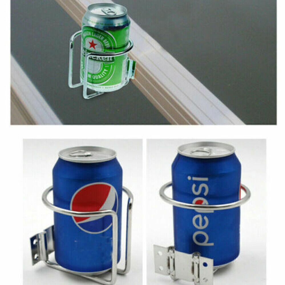 2X Boat Marine Yacht Camper Van Ring Stainless Steel Drink Bottle Can Cup Holder