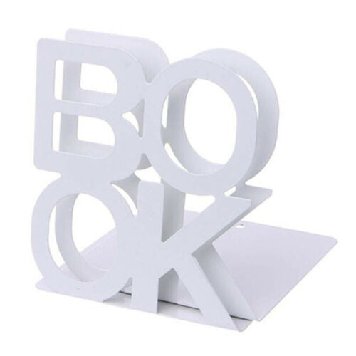 Office Stationery 1X Colourful Heavy Duty Metal Bookends Letter Style Book Ends