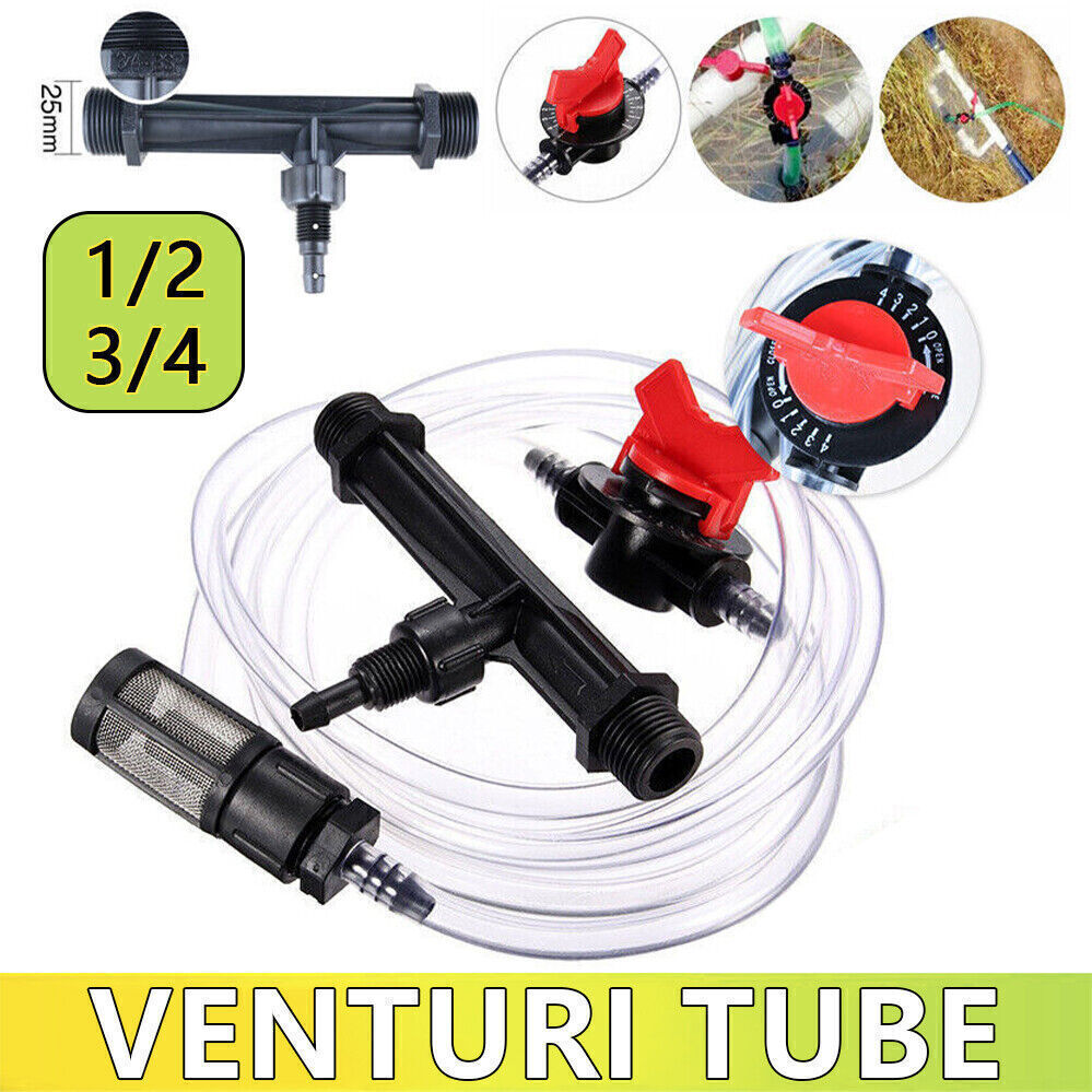 3/4" Auto Garden Irrigation Device Venturi Fertilizer Injector Switch Water Tube