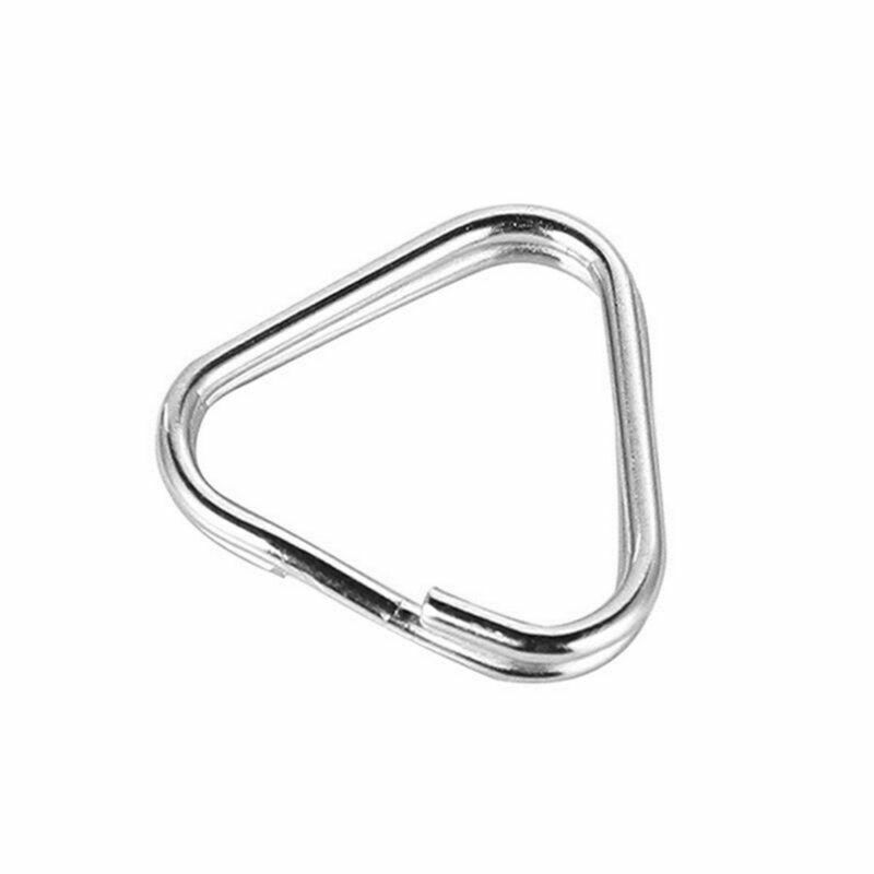 50pcs Metal Triangle Rings Split Camera Strap Hook Replacement Parts