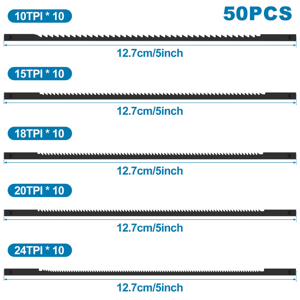 50Pcs Scroll Saw Blade Pin End Compatible with 3921 3922 3923 SK5 High