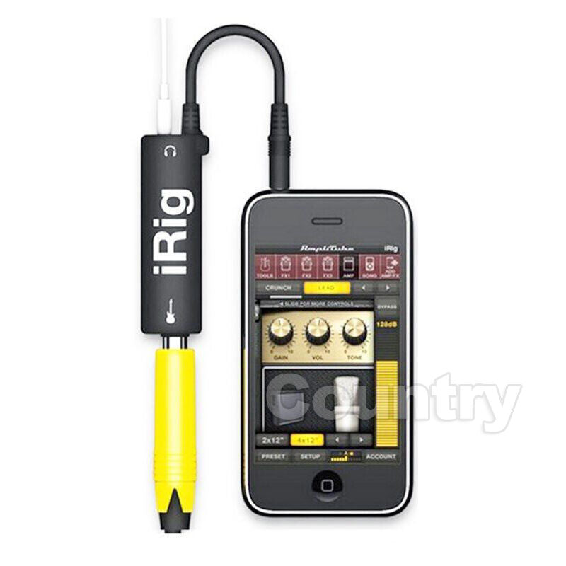 Audio Interface iRig Guitar Effects interface Adapter for iPhone iPad iPod App