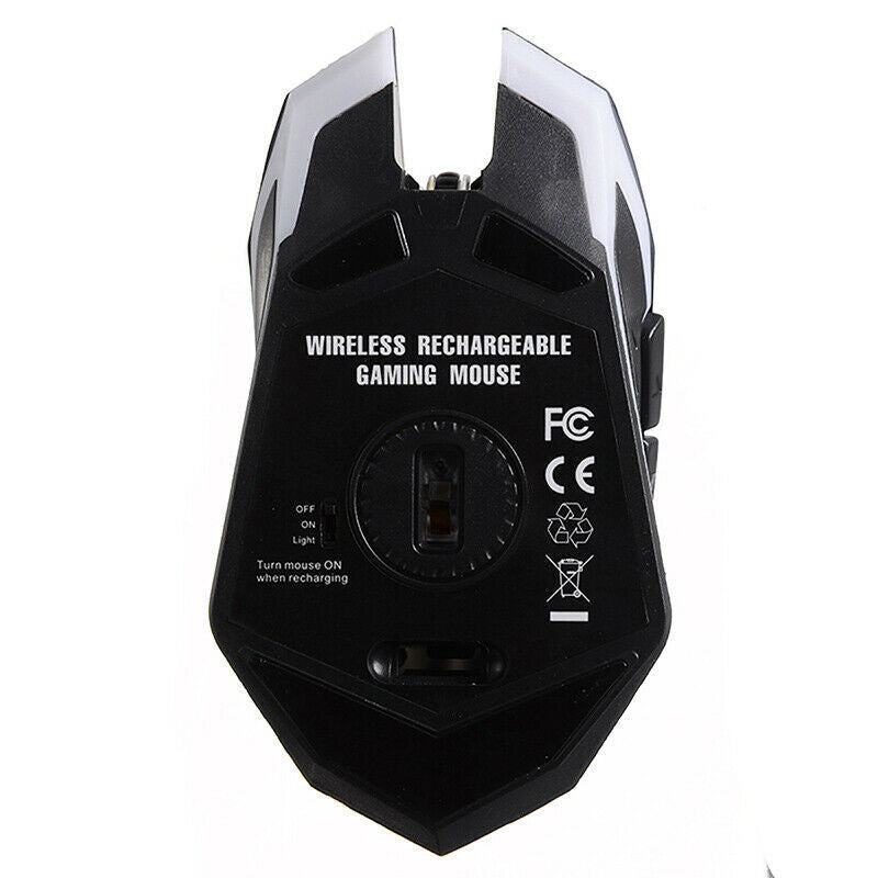 Wireless Gaming Mouse USB Optical Silent Rechargeable for Mac/PC/Laptop CS