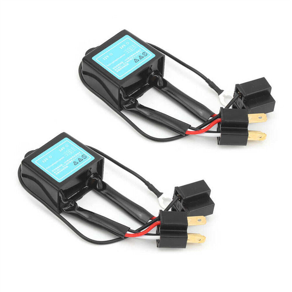 2x LED Reversed Polarity Converter Negative Switch Harness Adapter for H4 Lamp