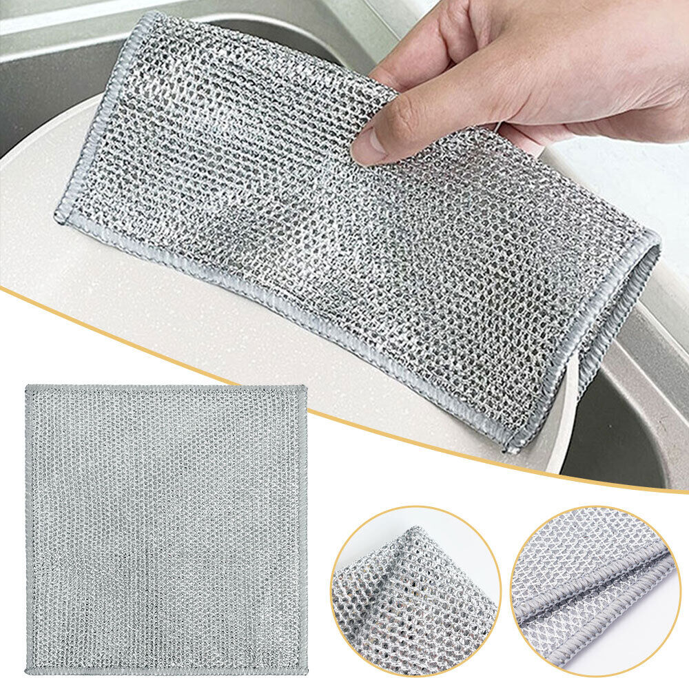 Multipurpose Wire Dishwashing Rags Scouring Washing Cloth for House Kitchen