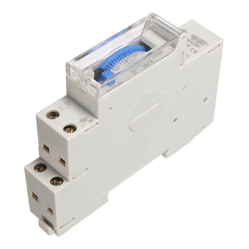 New 24 Hours Mechanical Programmable Din Rail Timer Switch Relay 220V AC 16A