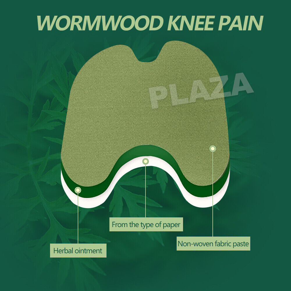 36x Wormwood Wellnee Knee Patches Pain Relief Pad Warming Plaster Joint Ache Sticker