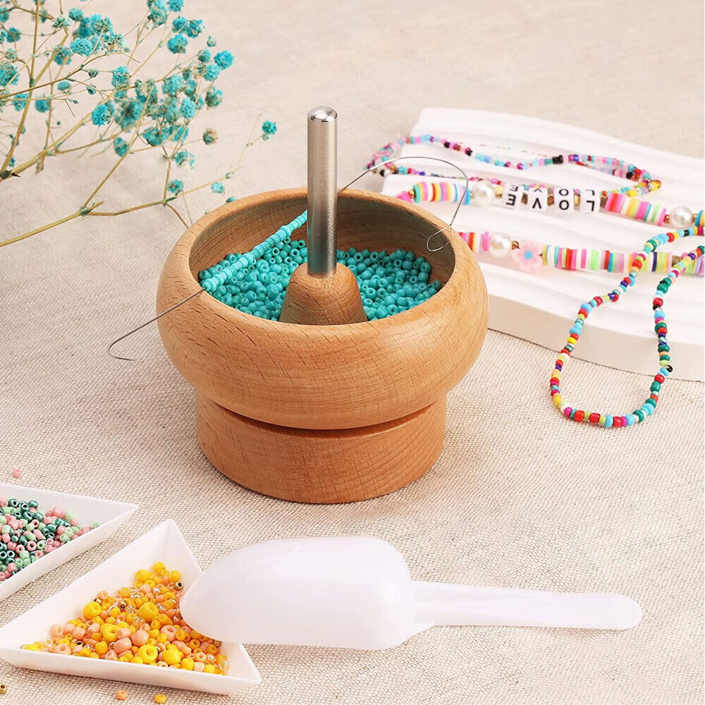 Wooden Bead Spinner Bead Making Spinner Spin Beading Bowl Jewelry Making DIY