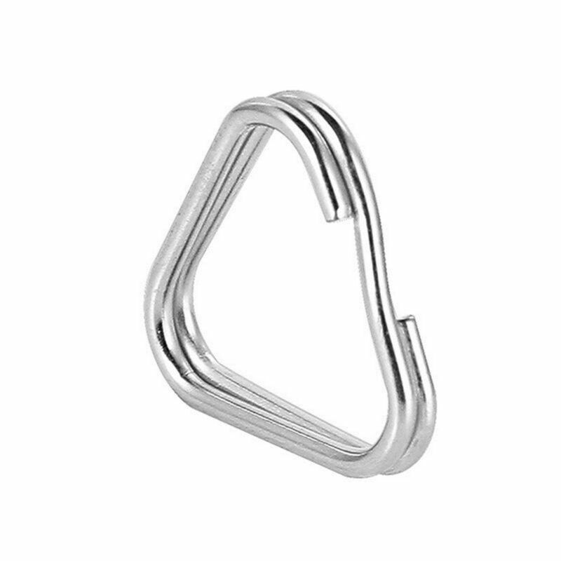 50pcs Metal Triangle Rings Split Camera Strap Hook Replacement Parts