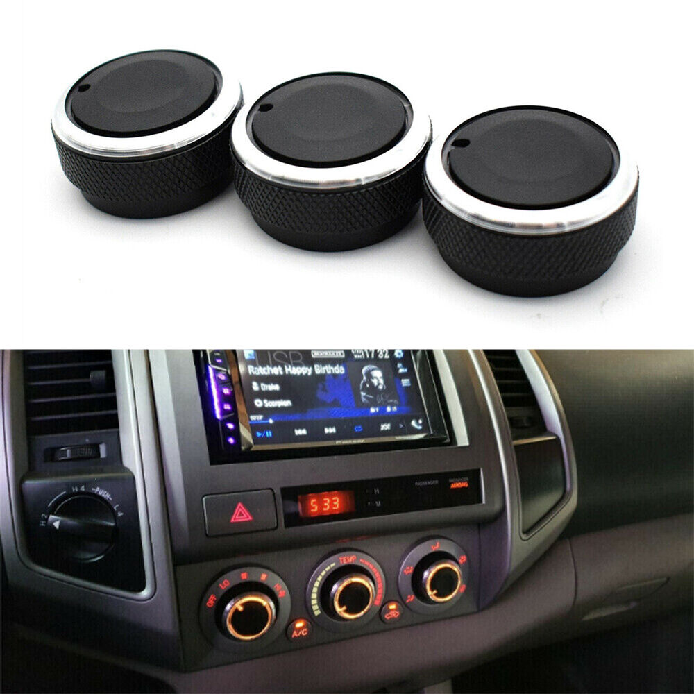 3pcs For Toyota Tacoma 2005~2015 3X Car Air Condition Switch Control A/C Knob Durable