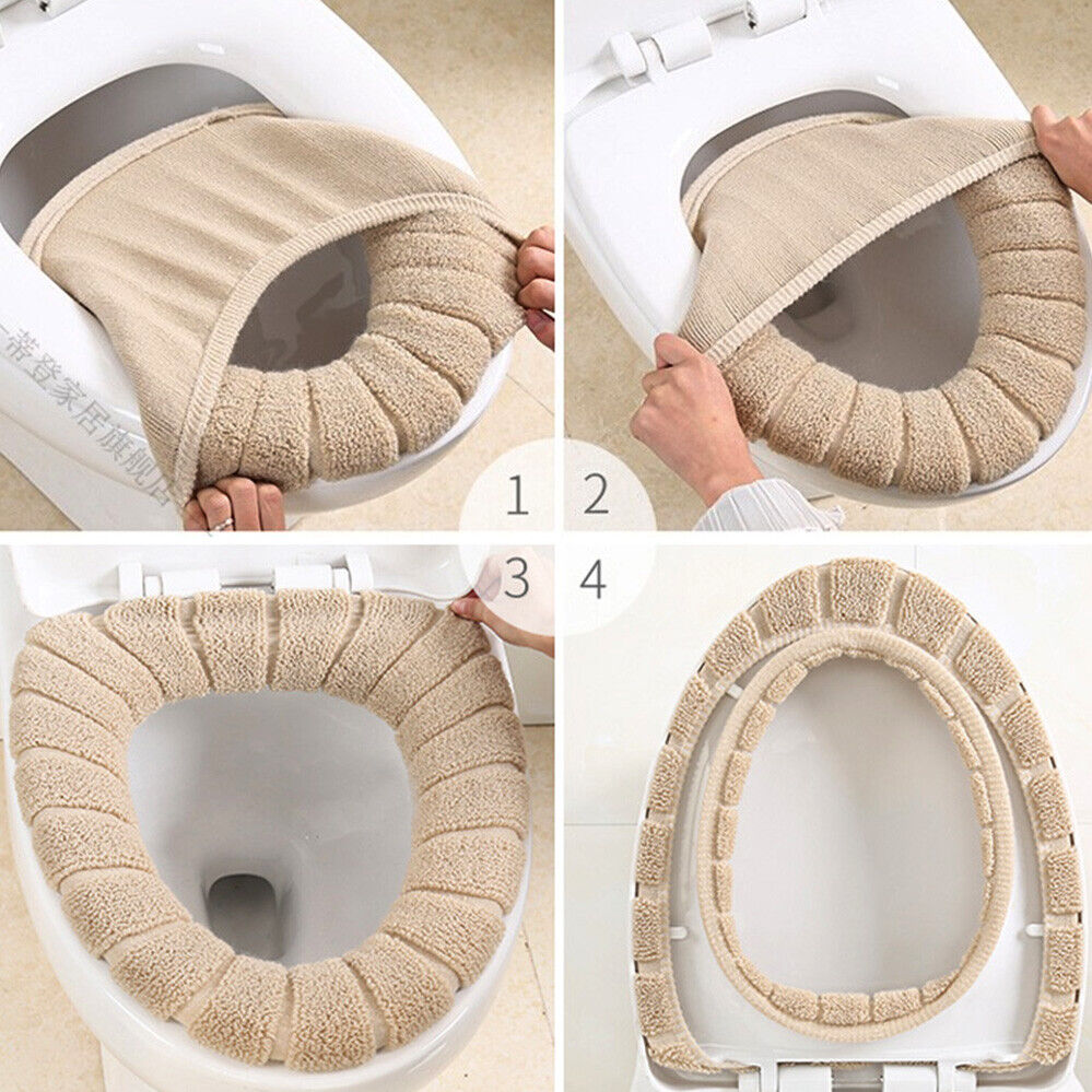 Warmer Mat Soft Bathroom Washable Pad Toilet Seat Cover Cushion Closestool Lid