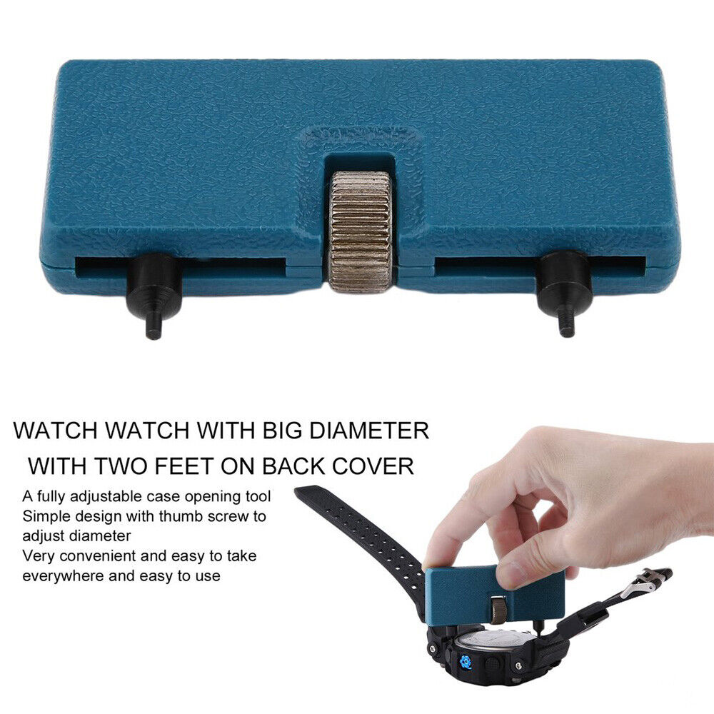 Watch Back Case Cover Opener Screw Wrench Repair Remover Kit Watchmaker Tools