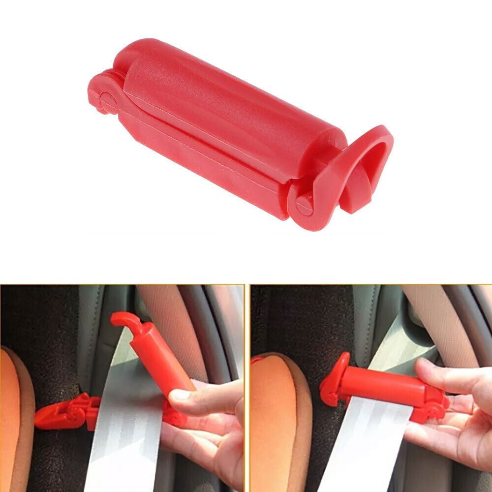 Universal Red Car Seat Belt Buckle Clip Anti-Scratch Protector Cover Accessories