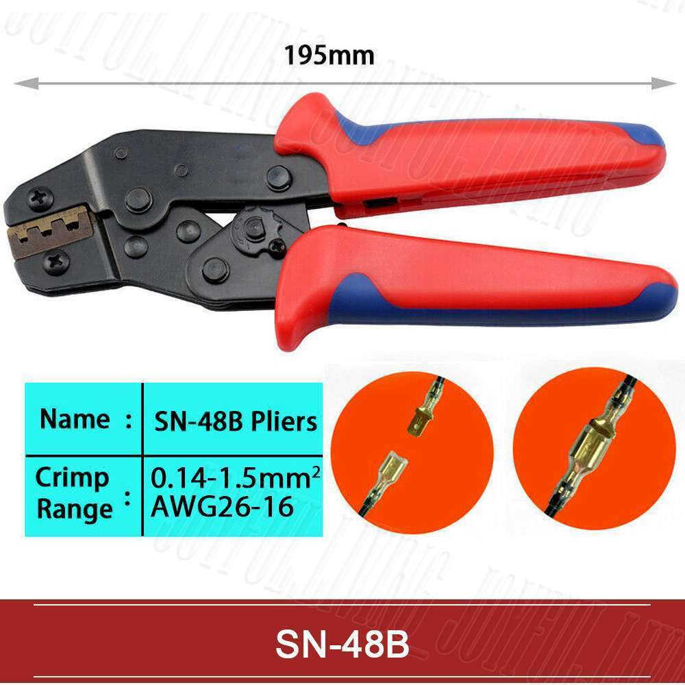 1 set SN-48B Ratchet Crimping Tool Insulation Electrical Terminal Crimper Plier 1-6Pin