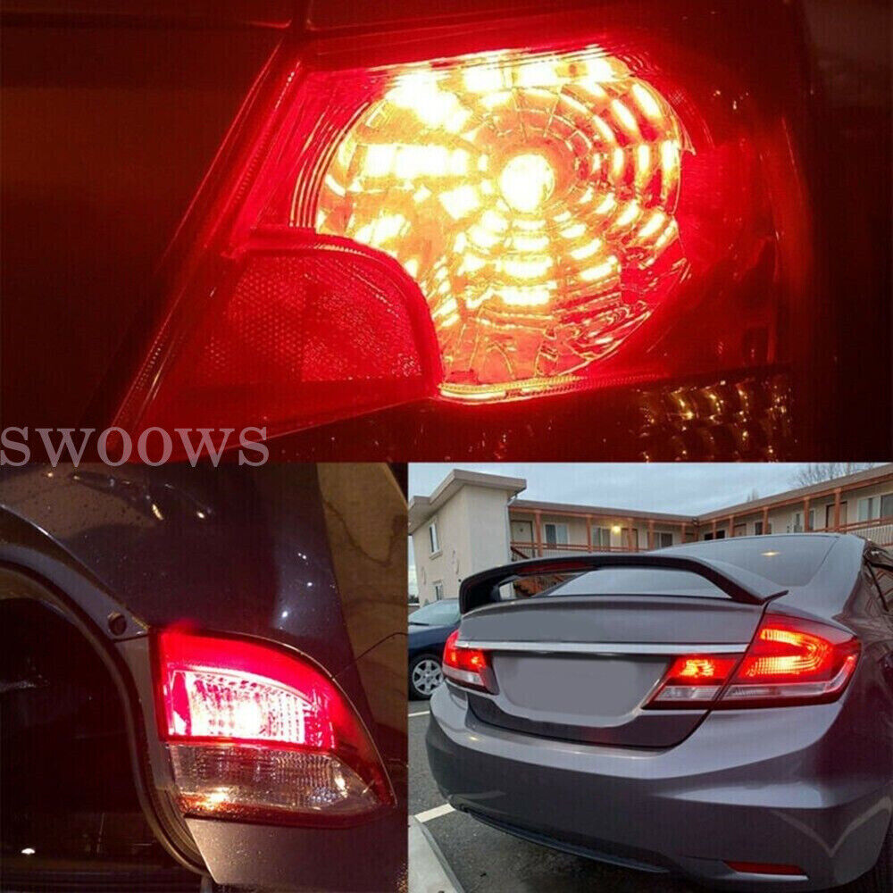 2X BAY15D 1157 RED LED BRAKE STOP TAIL LIGHT BULBS GLOBE SUPER BRIGHT ERROR FREE