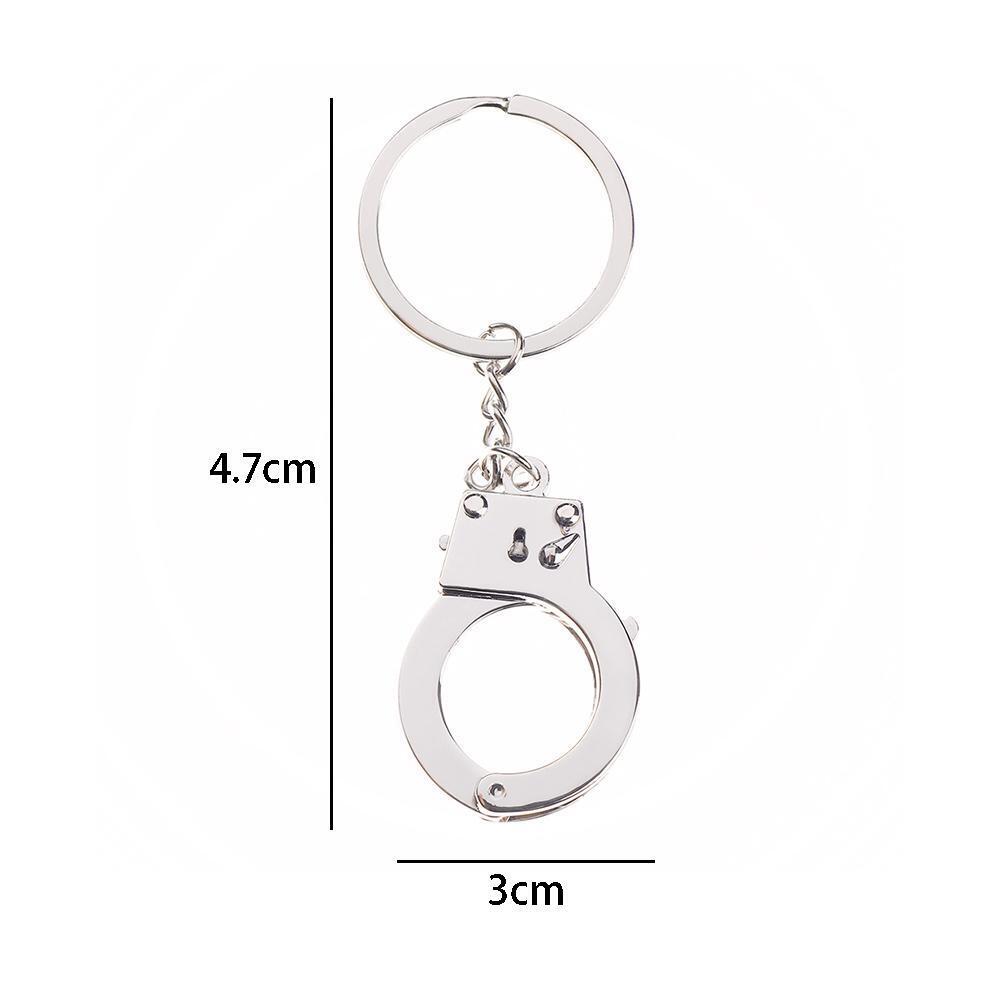 Gadget Key Craft Metal Keyfob Gift Handcuffs Mini Size Keyring Keychain