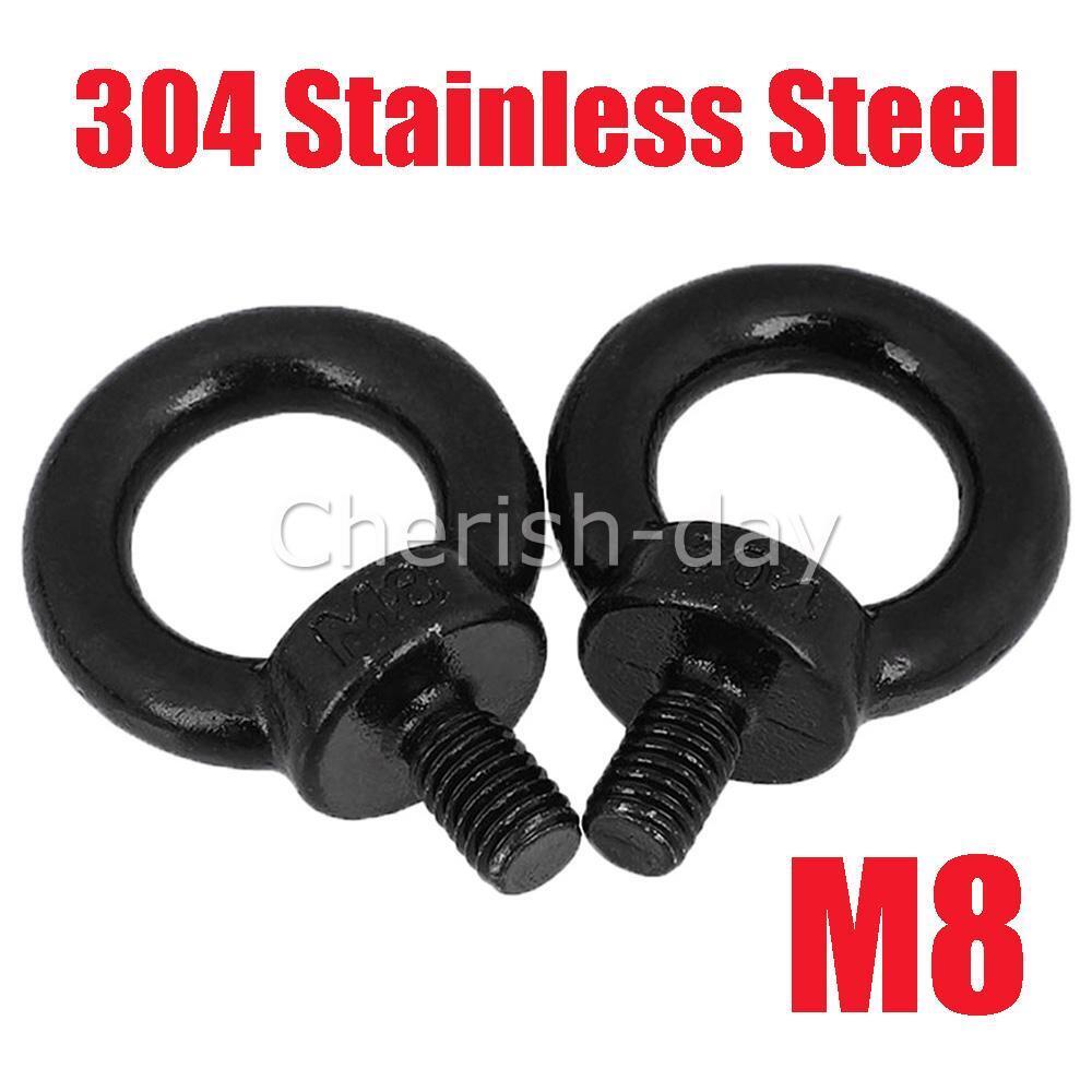 M8 Eye Bolts Tie Down Kit of 6 for Rhino Rack Pioneer Platform Roof Rack Black