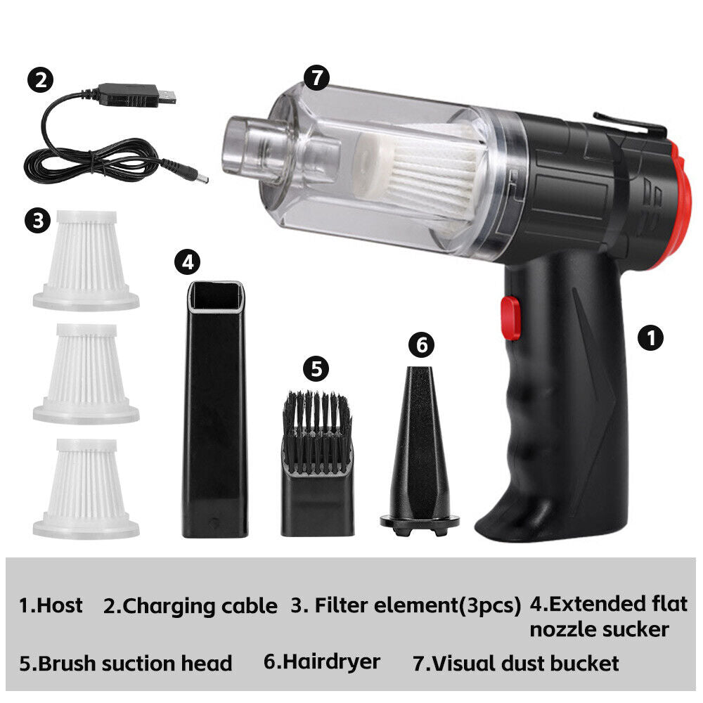 42000RPM Handheld Cordless Vacuum Cleaner Home Car Dust Blower Mini Air Duster