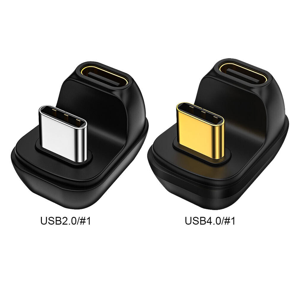 USB 40Gbps Adapter U-Shape USB C Female to Male Charging Data Sync Converter