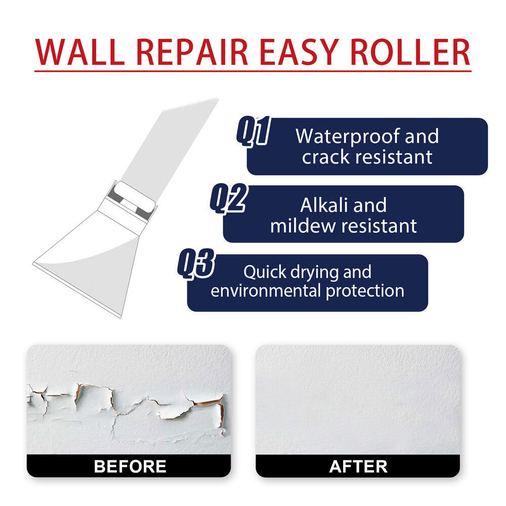 Rollfixt Wall Repair Easy Roller, 2024 New Small Roller Wall Patching Brush Home