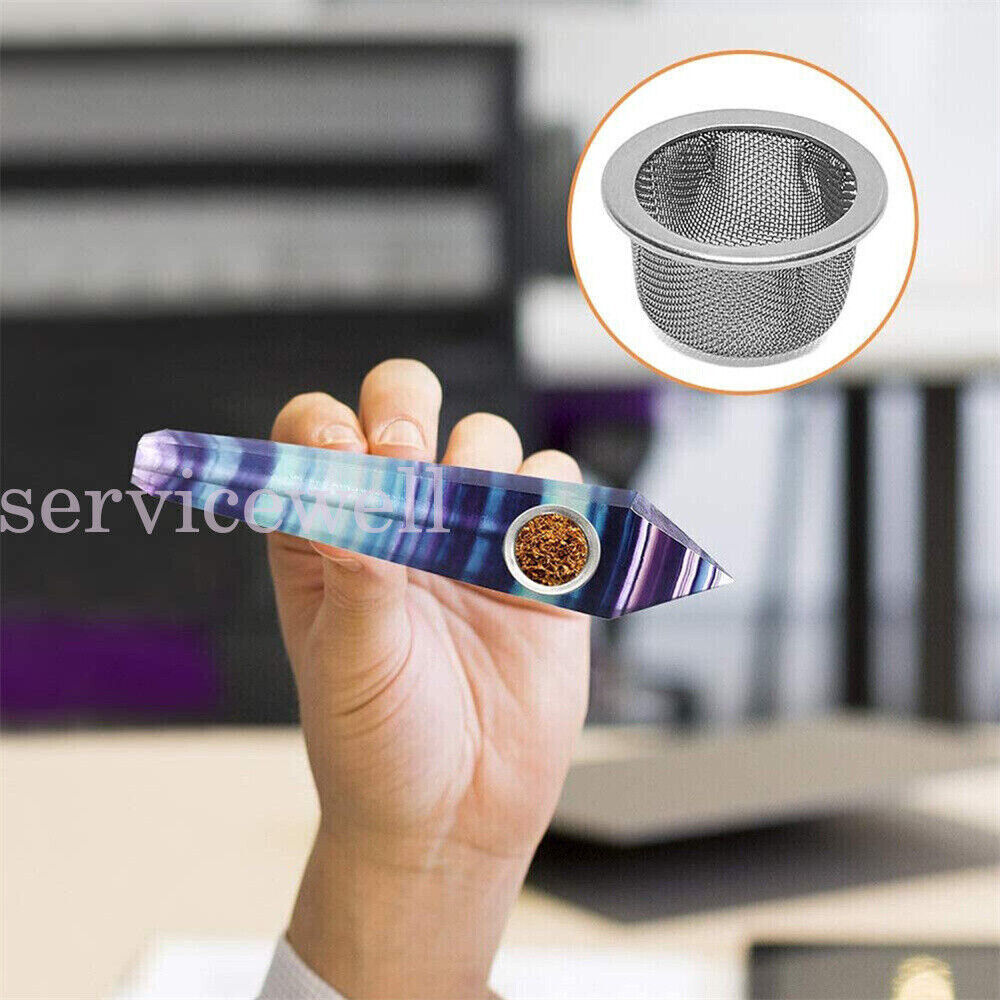 Reusable STAINLESS STEEL PIPE BOWL SCREEN GAUZE FILTER MESH Silver RING 16mm