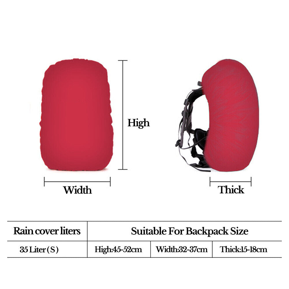 2PCS Travel Backpack Rain Cover Hiking Bag WaterProof Dust Rain Outdoor Rucksack