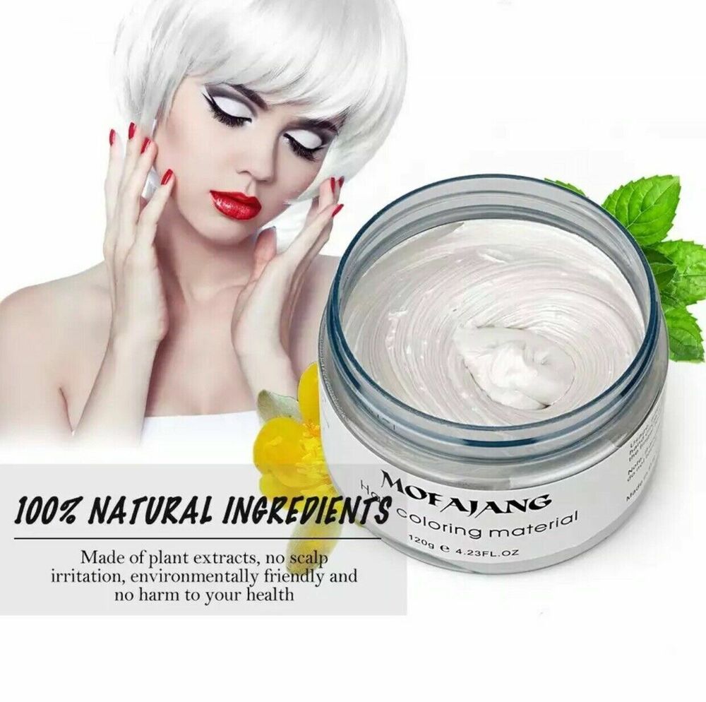 Hair Color Wax Mud Hair Dye Styling Cream DIY Coloring Unisex