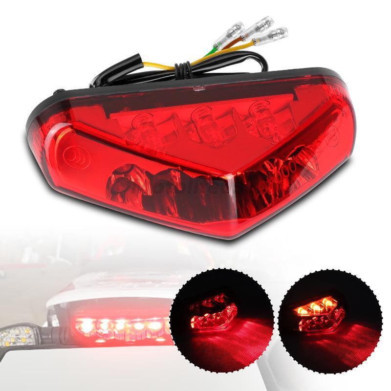 Universal Motorcycle LED Tail Light Rear Stop Brake License Number Plate Light