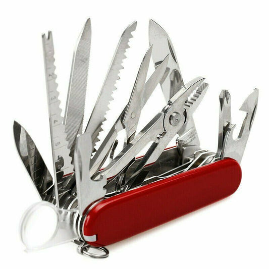 Red Folding Pocket Swiss Army Knife Swisschamp Military Survival Multi Tool