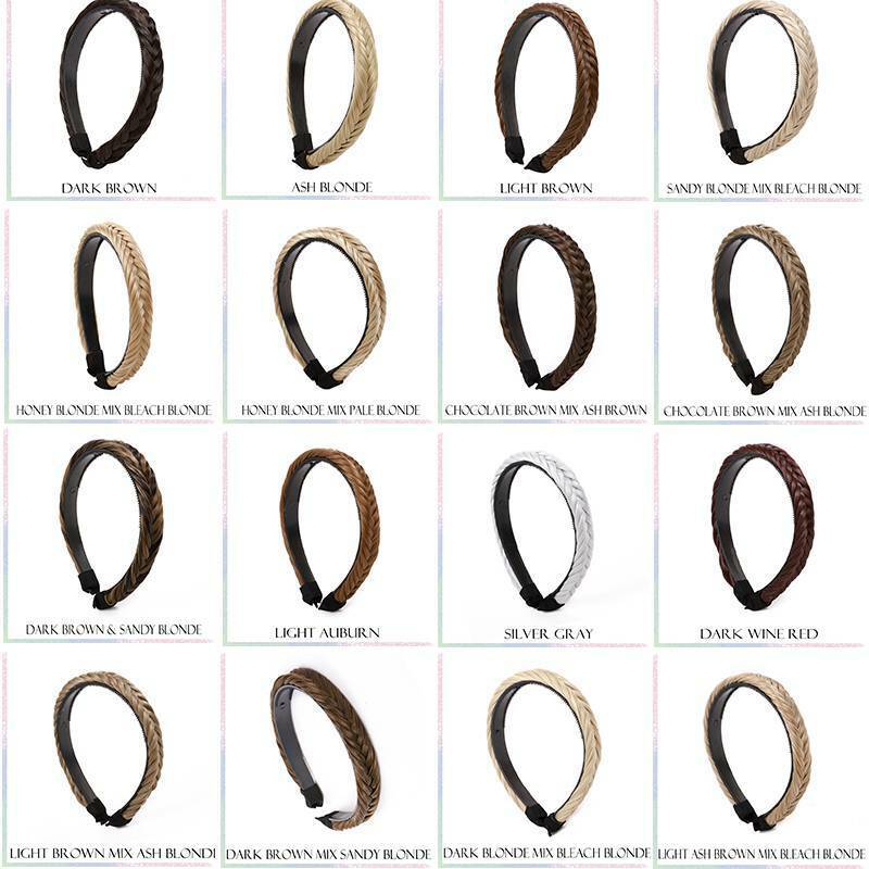 Women Braided Synthetic Plait Plaited Elastic Hair Accessories Band Headband