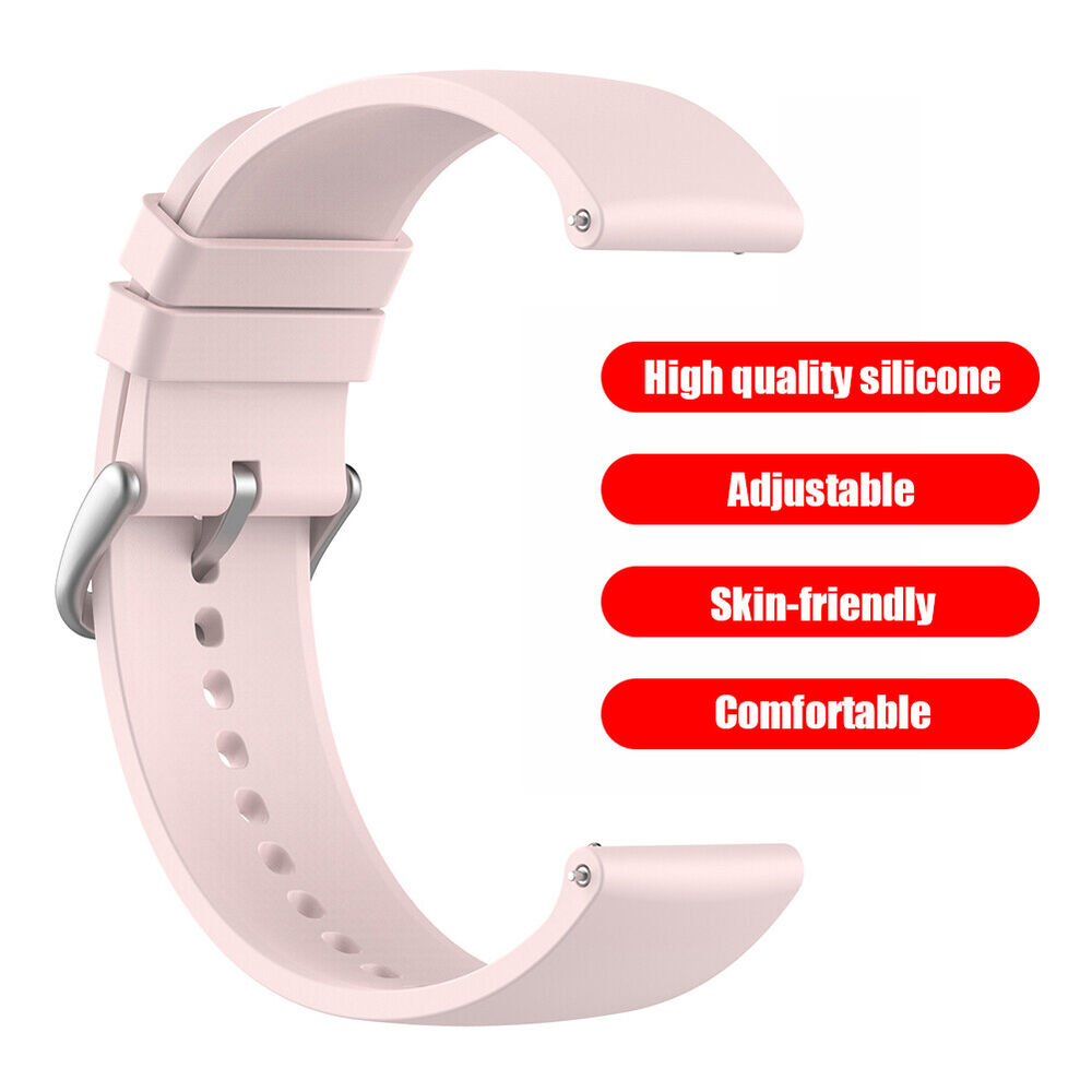 Silicone Strap for Galaxy Watch 4 Classic Band Bracelet (Light Pink