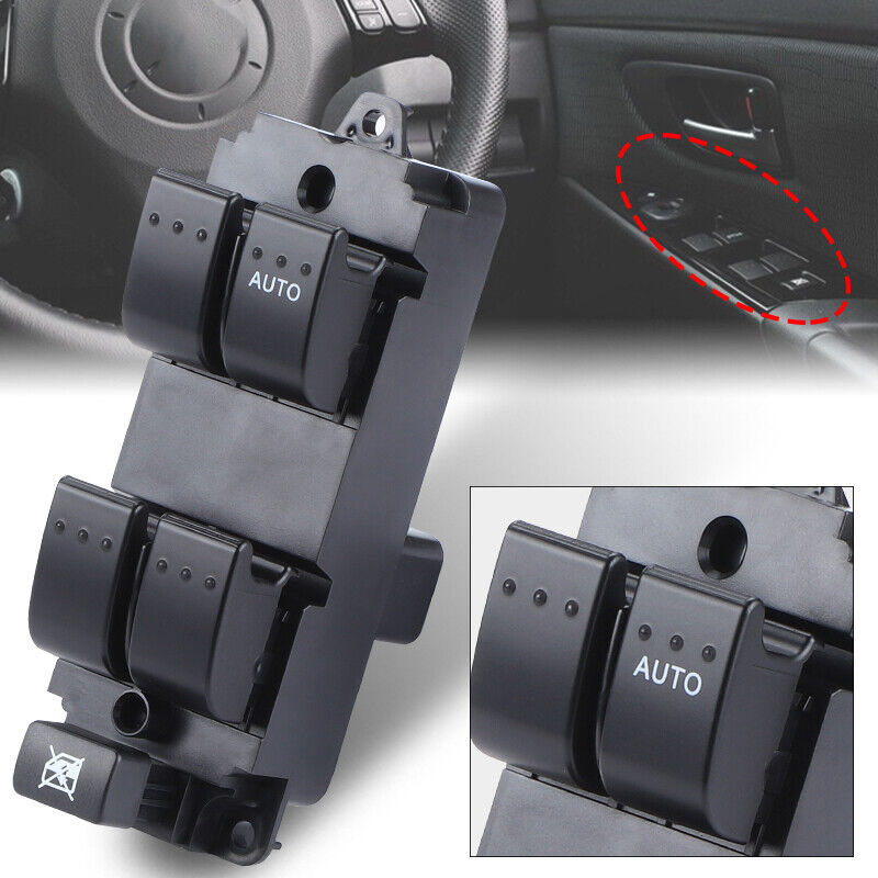 Right Driver Master Power Window Control Switch For Mazda 3 BK 4 Buttons 2004-09