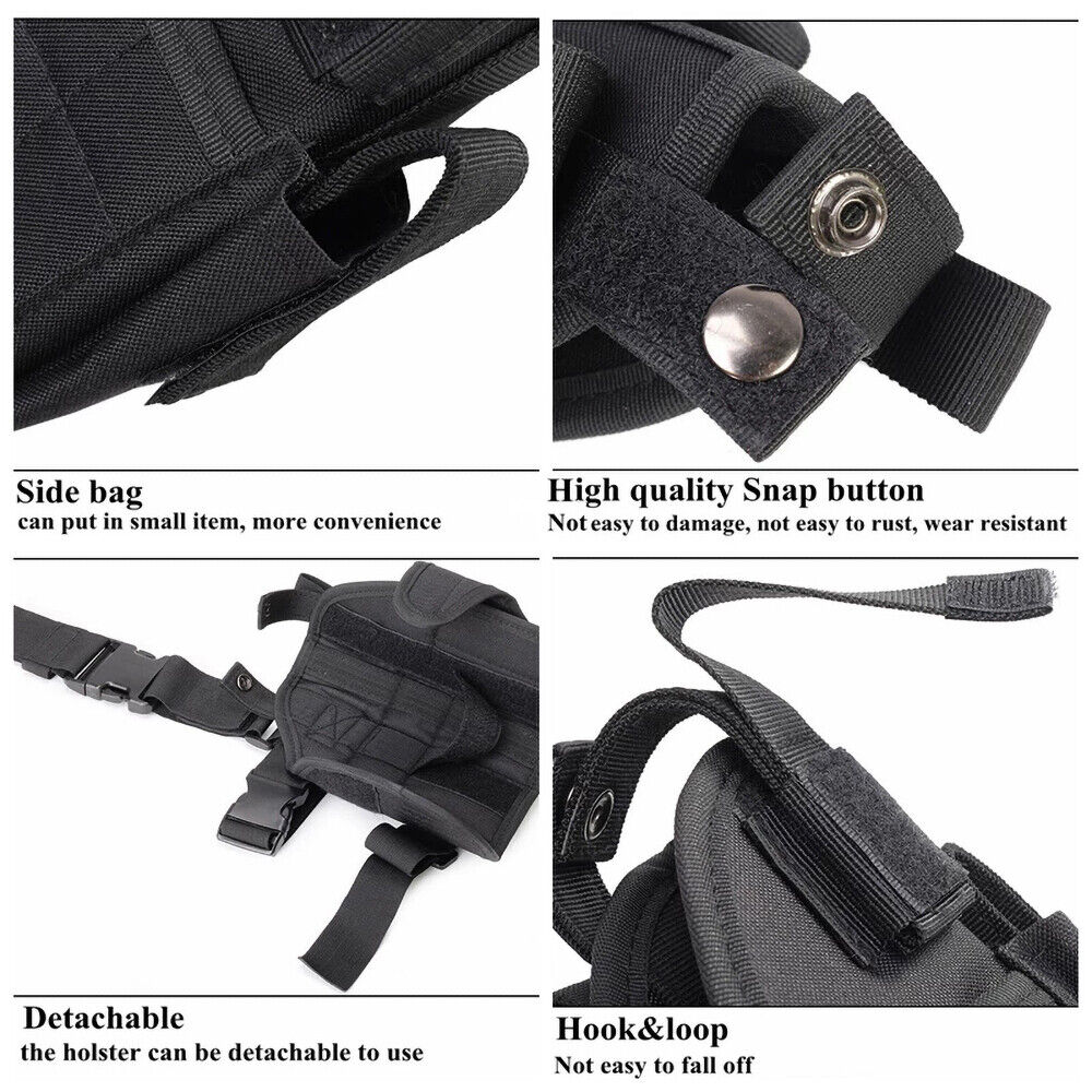 2pcs Tactical Thigh Holster Gun Leg Hunt Military Sports Pistol Pouch Puttee