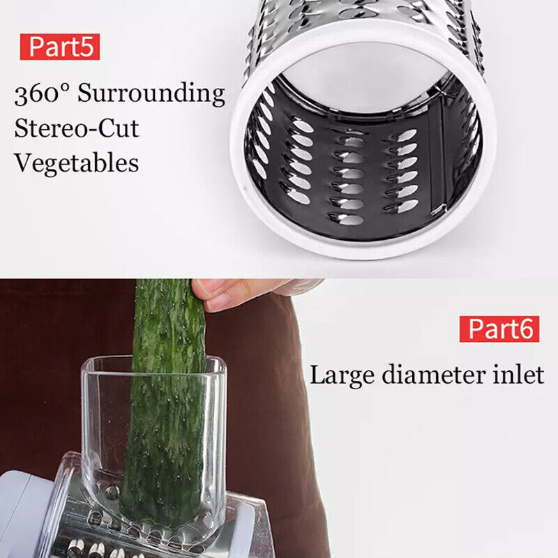 Kitchen Vegetable Fruit Slicer Cutter Shredder Food Manual Rotary Grater Chopper