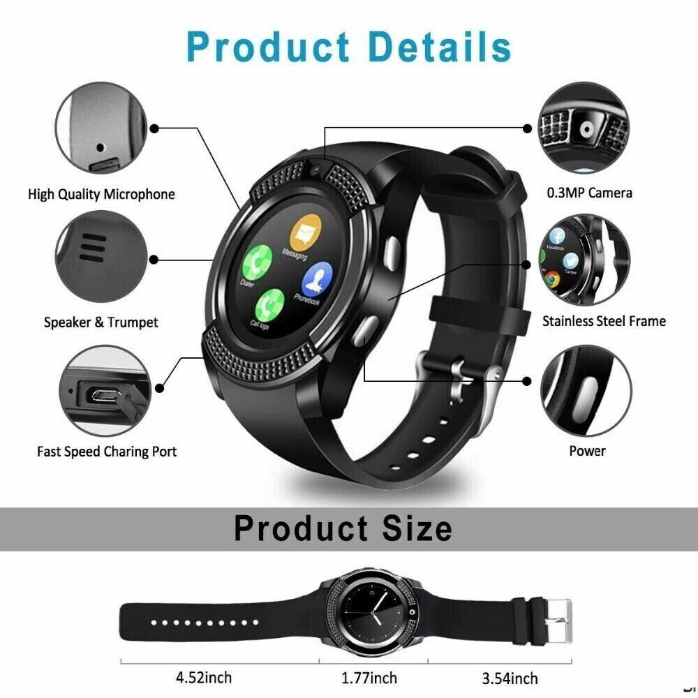 Smart Watch Band Sport Fitness Activity Tracker For adult,kids iOS Android 2024